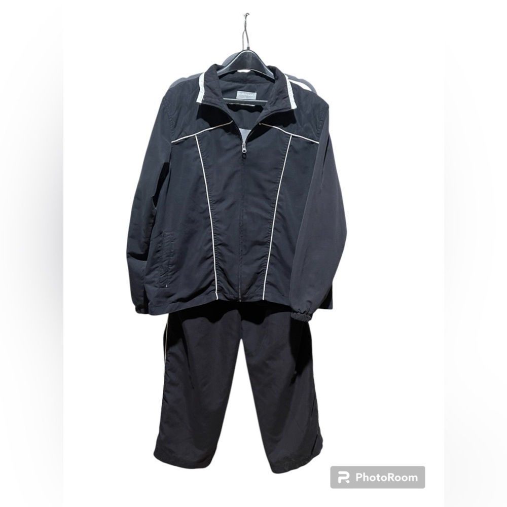 Vintage Dunlop  Tracksuit Black Women's Large Jacket Pants | Large